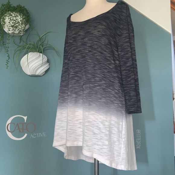 CATO ACTIVE TOP | 3/4 SLEEVE CUT OUT BACK | LIKE NEW | NO FLAWS | XL - Picture 1 of 8
